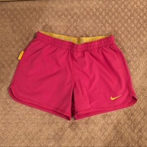 Pink and Yellow Nike Shorts